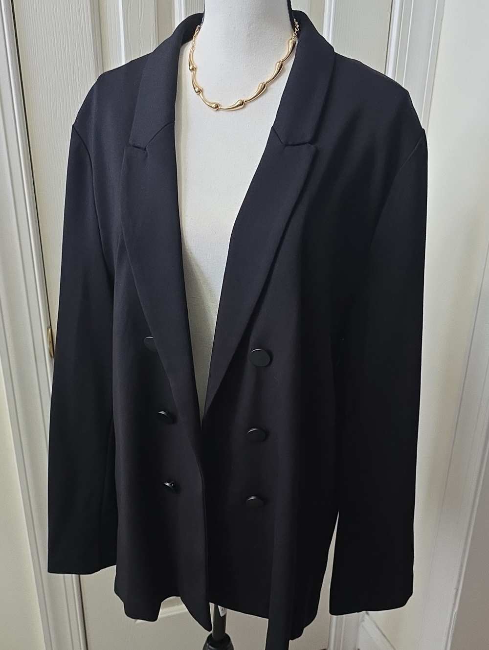 WORTHINGTON BRAND WOMEN'S PETITE PLUS BLACK OPEN BLAZER SIZE PXXL - Picture 5 of 17